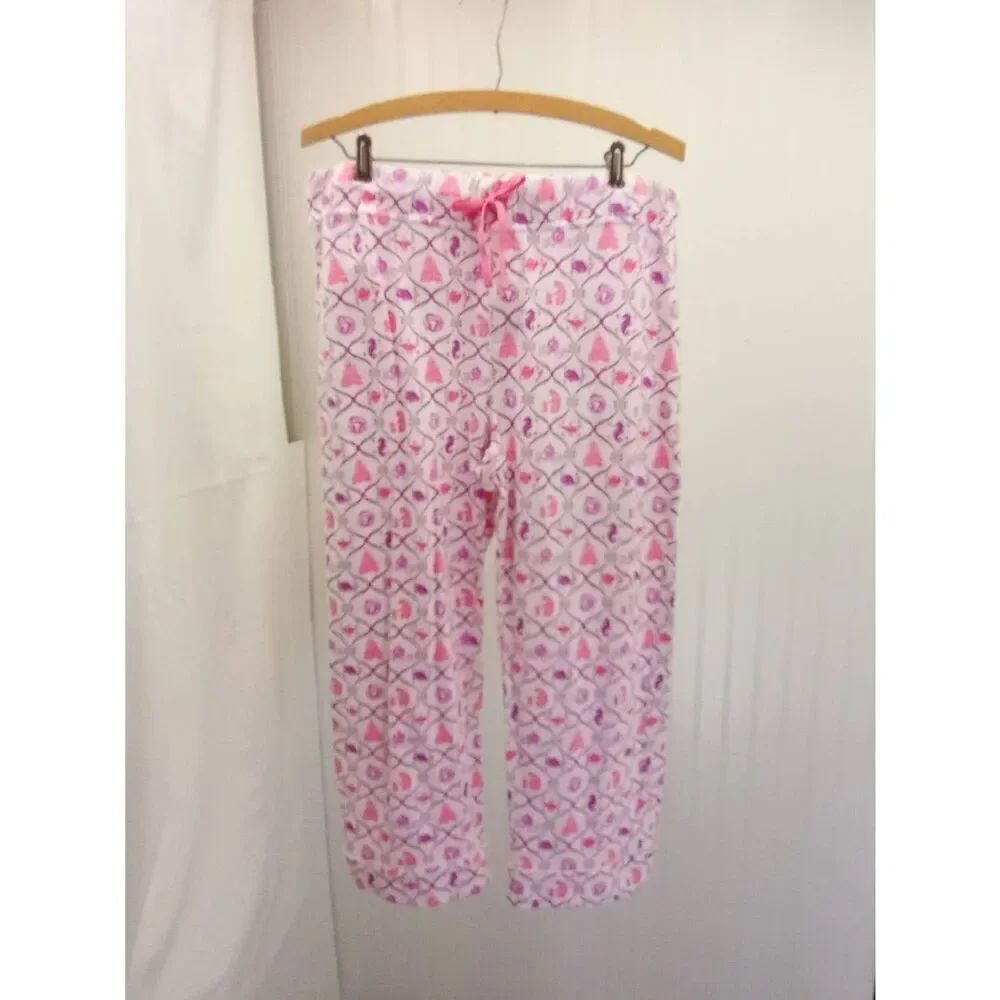 Disney parks, pink white, Disney characters, pajama pants. Size large